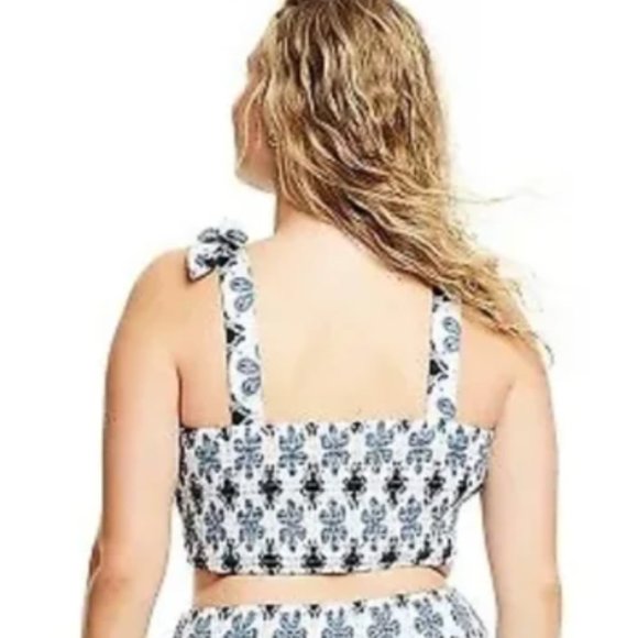 Agua Bendita X Target Womens Coral Tile Print Button-Front Tank Top, XXL NWT - Picture 3 of 9